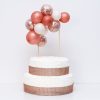 Torta dekoráció- mini lufi - rose gold 