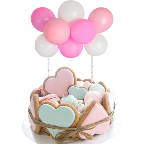 Torta dekoráció- mini lufi - rózsaszín 